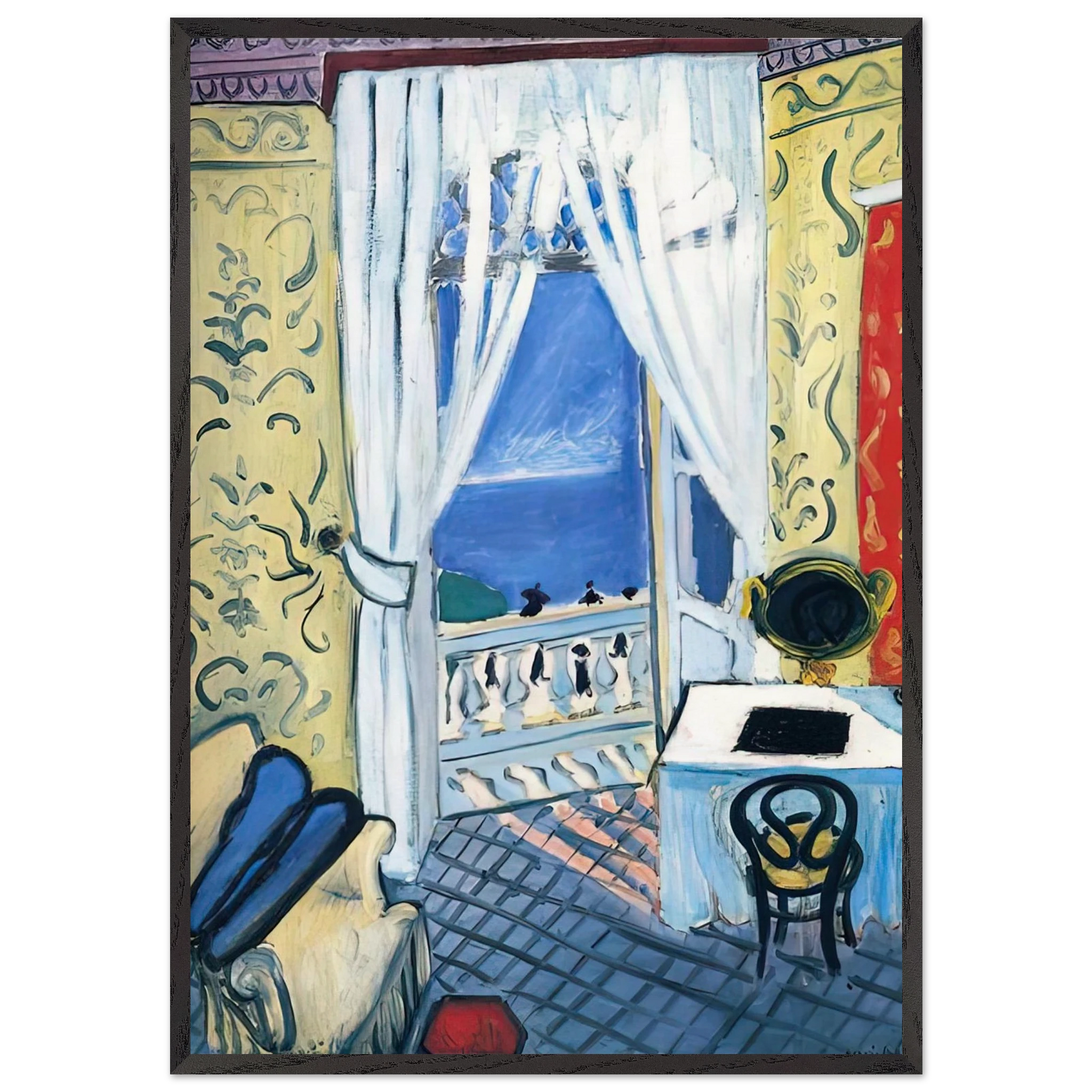 INTERIOR WITH A VIOLIN CASE 1919 - Henri Matisse Framed Art Print – Black Wooden Frame - Default Title - -Framed Art Print