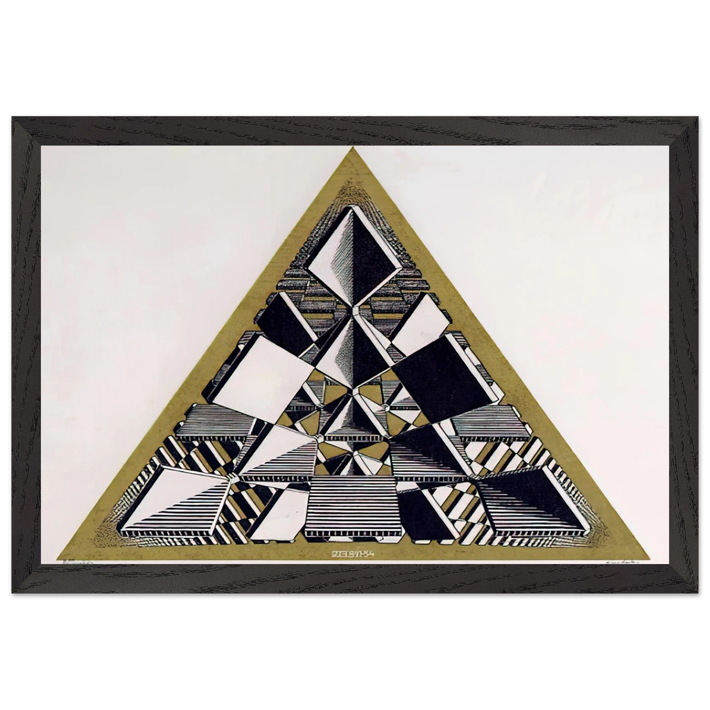 MC Escher - THREE INTERSECTING PLANES COLOUR Wall Art - 60x80 cm / 24x32 inches - Fine Art Poster - -
