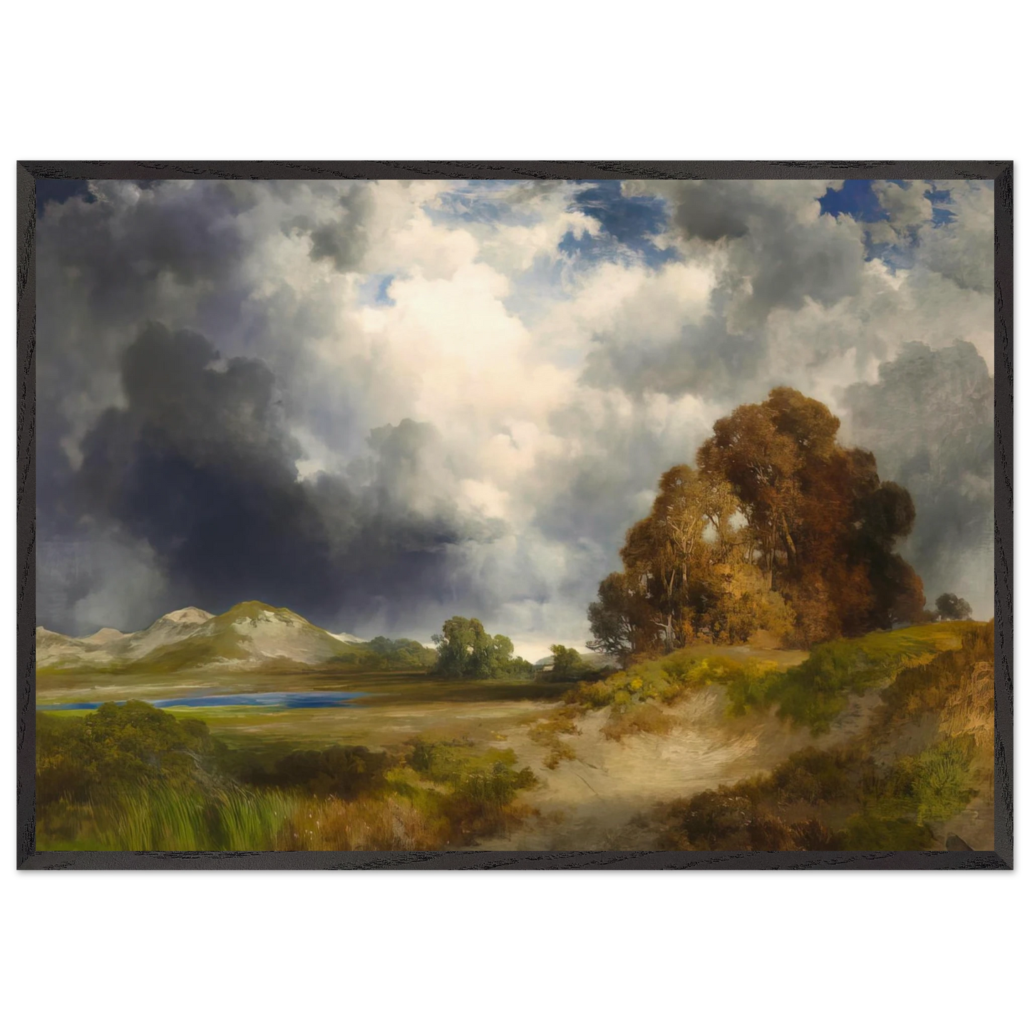 East Hampton N2 - Thomas Moran Framed Art Print – Black Wooden Frame - Default Title - -Framed Art Print