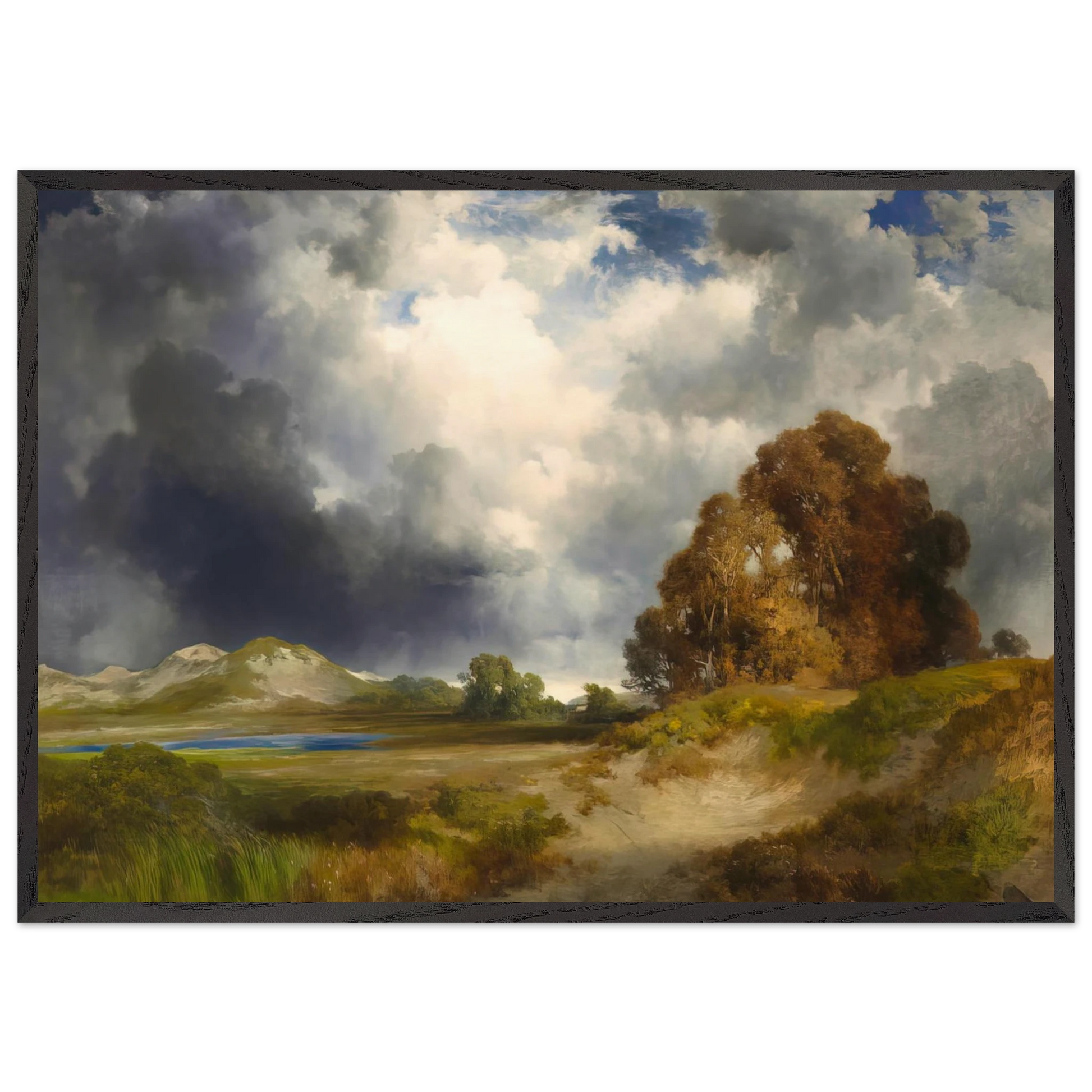 East Hampton N2 - Thomas Moran Framed Art Print – Black Wooden Frame - Default Title - -Framed Art Print
