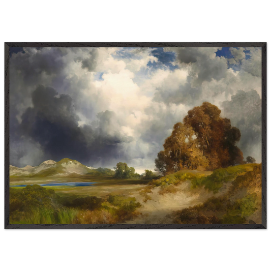 East Hampton N2 - Thomas Moran 70x100 cm / 28x40 inches Framed Art Print – Black Wooden Frame
