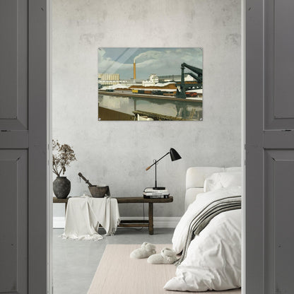 American Landscape - 1930 - Charles Sheeler Acrylic Print - 70x100 cm / 28x40″ inches | Charles Sheeler Wall Art | Charles Sheeler Prints