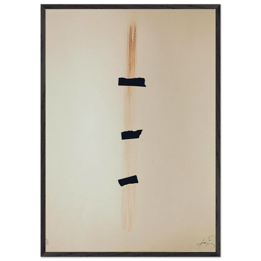 LES TROIS NOIRS 1976 - Antoni Tapies Framed Art Print – Black Wooden Frame - Default Title - -Framed Art Print