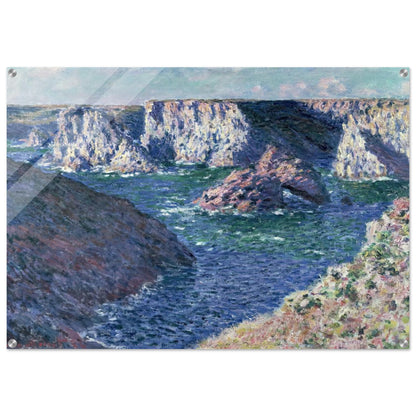 Rocks at Belle-Ile - claude monet Acrylic Print - 70x100 cm / 28x40″ inches