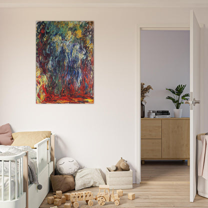 Weeping Willow, Giverny - claude monet Brushed Aluminum Print - 70x100 cm / 28x40 inches | claude monet Aluminum Print | claude monet Prints