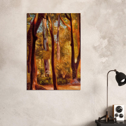 LANDSCAPE OF CASCINE - Giorgio de Chirico Brushed Aluminum Print - 70x100 cm / 28x40 inches | Giorgio de Chirico Aluminum Print | Giorgio de Chirico Prints