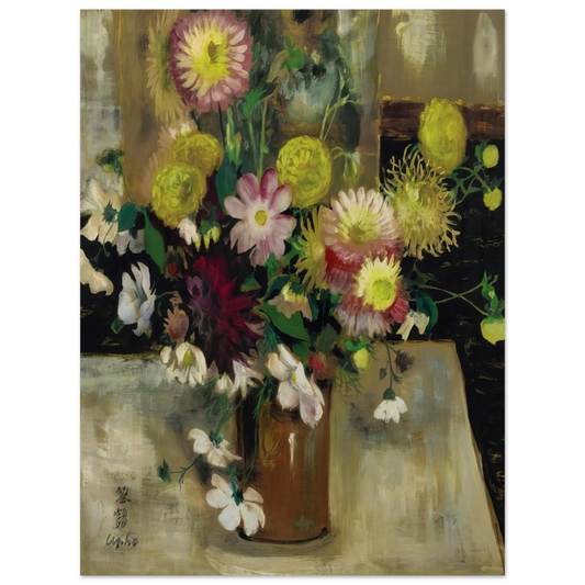 Le Pho - Anemones and Dahlias - Post-Impressionism Fine Art Poster - Default Title
