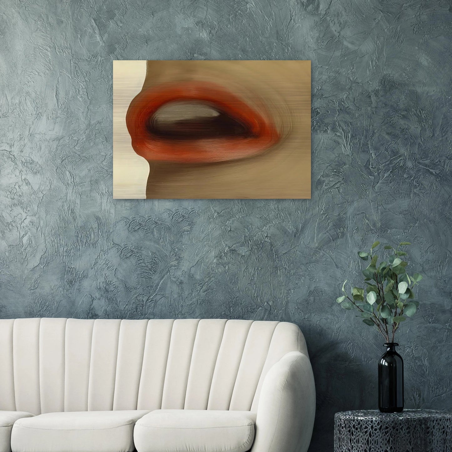 MUND MOUTH BRIGITTE BARDOT S LIPS 1963 - Gerhard Richter Brushed Aluminum Print - 70x100 cm / 28x40 inches | Gerhard Richter Aluminum Print | Gerhard Richter Prints