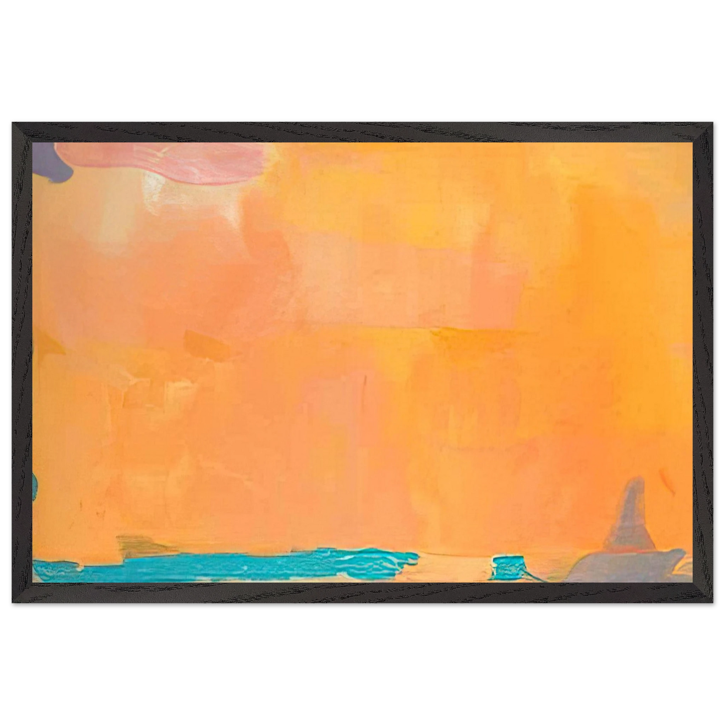 Helen Frankenthaler - Royal Fireworks - 1975 Wall art - 21x29.7 cm / 8x12" - Premium Wooden Framed Poster With Fine Art Paper - White frame
