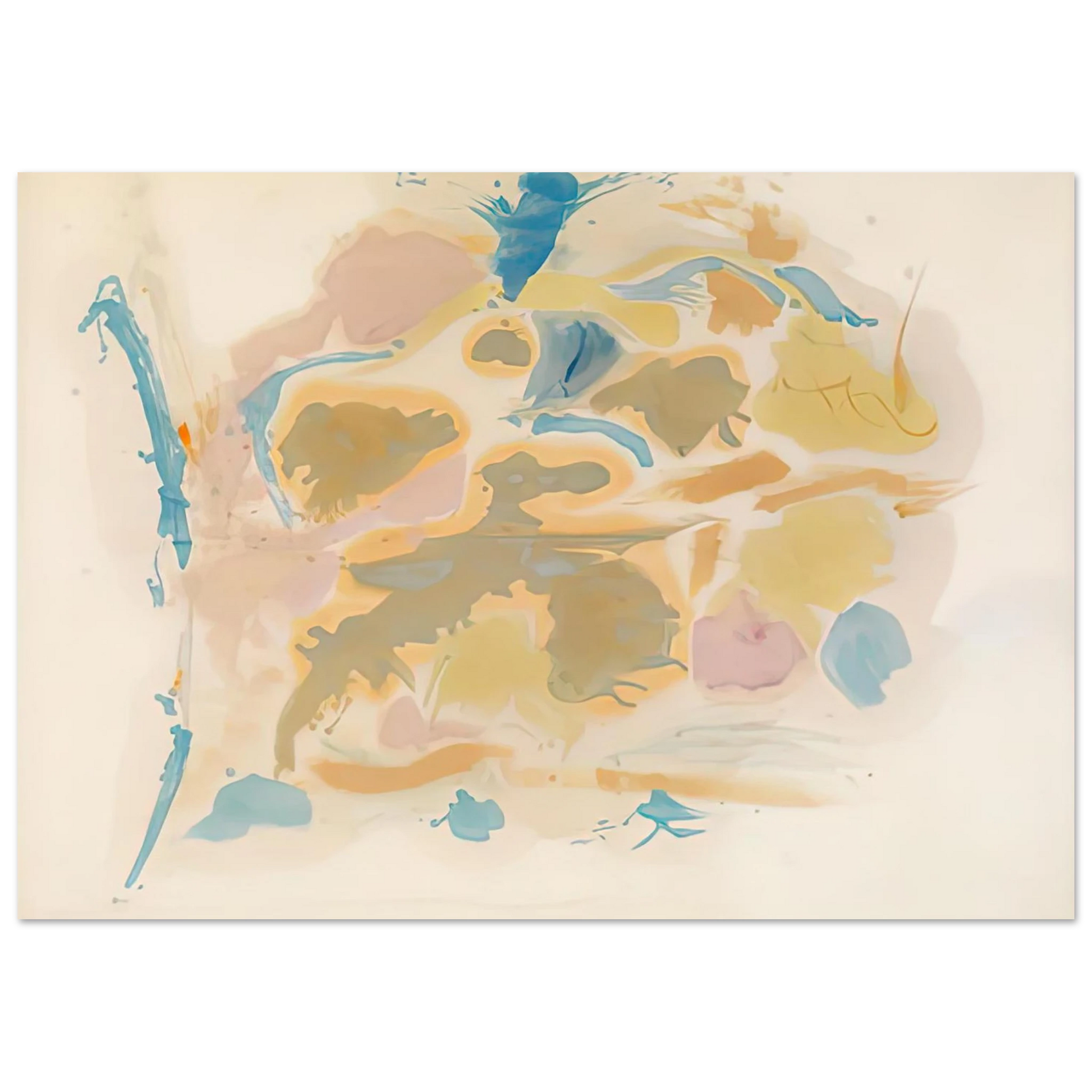 Helen Frankenthaler - Shatter, 1953- Wall Art - 60x80 cm / 24x32 inches - Premium Wooden Framed Poster With Fine Art Paper - Black frame