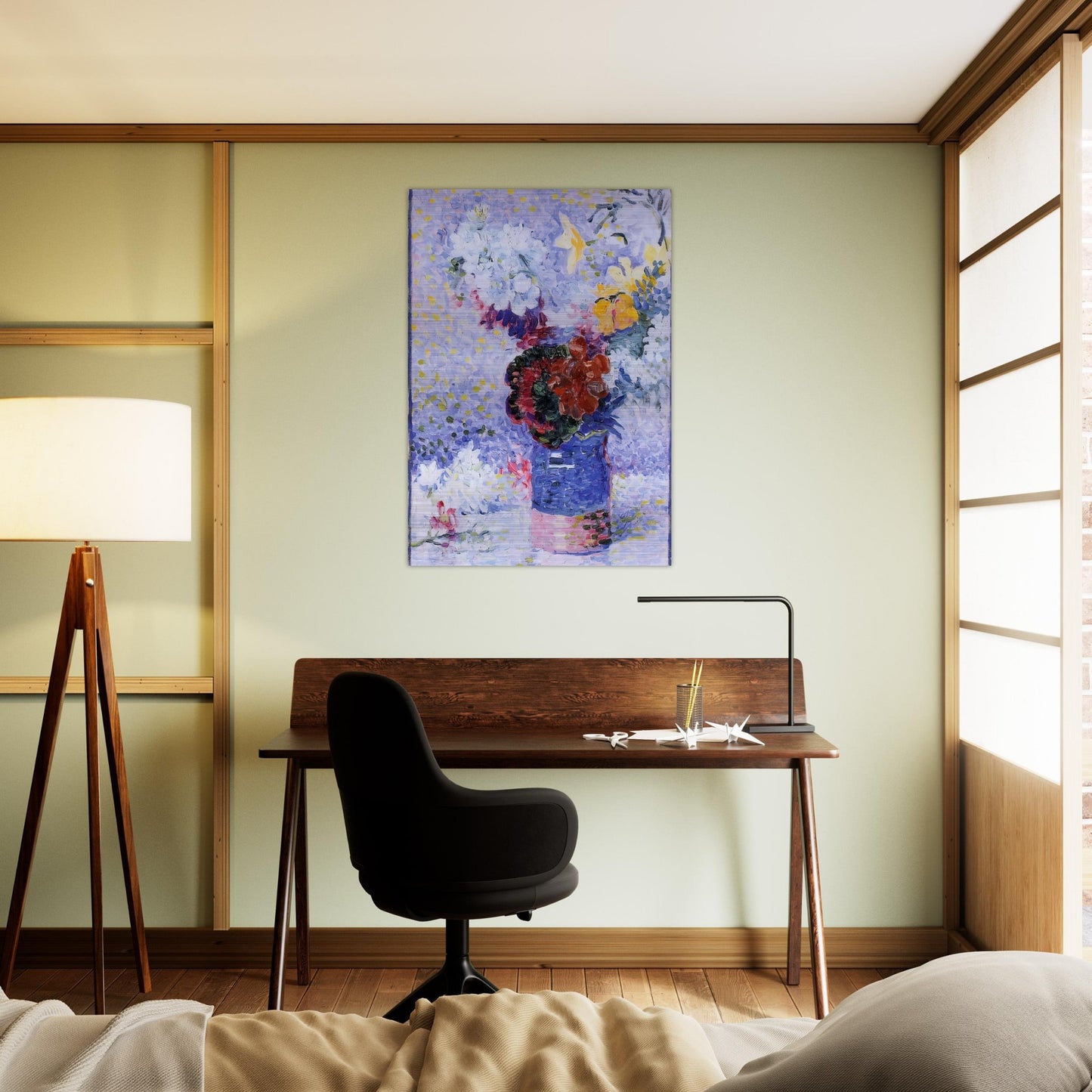 Flowers in a Glass - Henri-Edmond Cross Brushed Aluminum Print - 70x100 cm / 28x40 inches | Henri-Edmond Cross Aluminum Print | Henri-Edmond Cross Prints