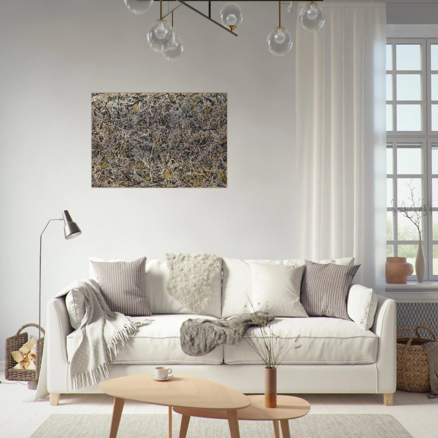 NUMBER 1 - Jackson Pollock Brushed Aluminum Print - 70x100 cm / 28x40 inches | Jackson Pollock Aluminum Print | Jackson Pollock Prints