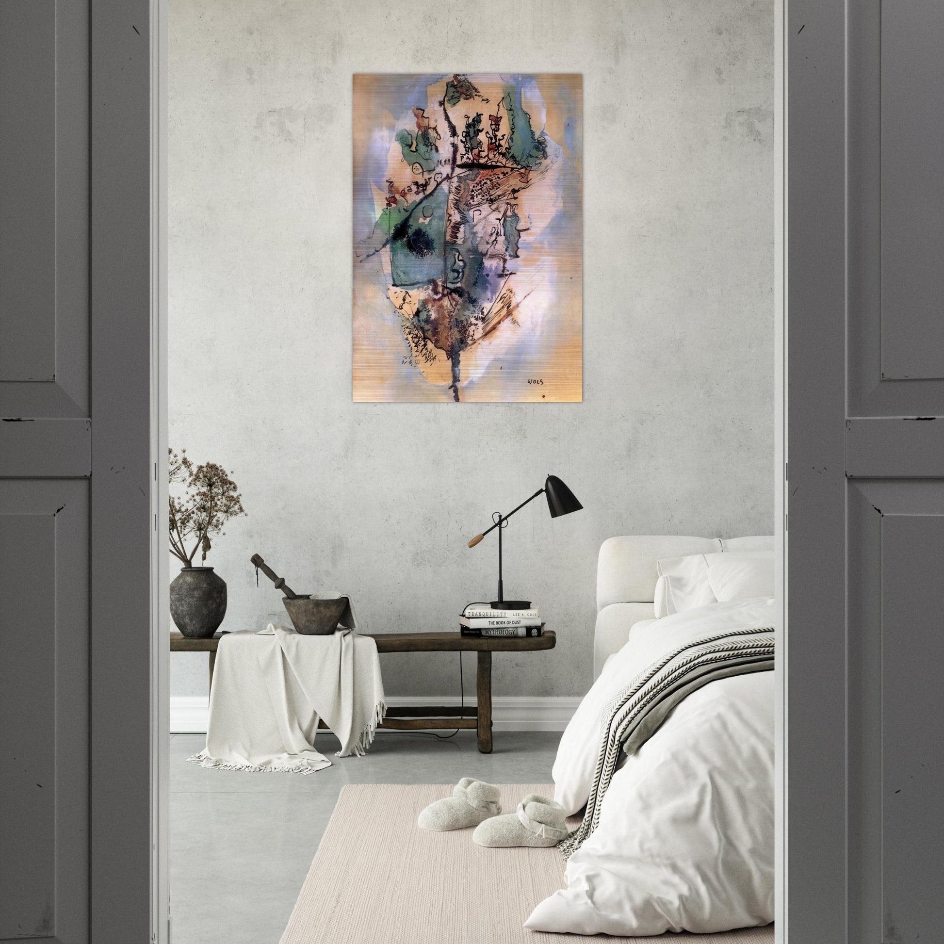 Bleu optimiste - 1951 - Wols Brushed Aluminum Print - 70x100 cm / 28x40 inches | Wols Aluminum Print | Wols Prints