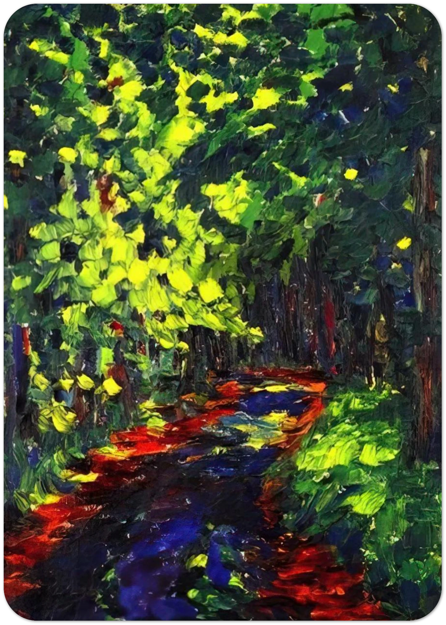 Forest Path By Emil Nolde Pack of 10 Post Cards | Emil Nolde Post Cards | A6 (10.5 x 14.8 cm) - 4.1 x 5.8 inches