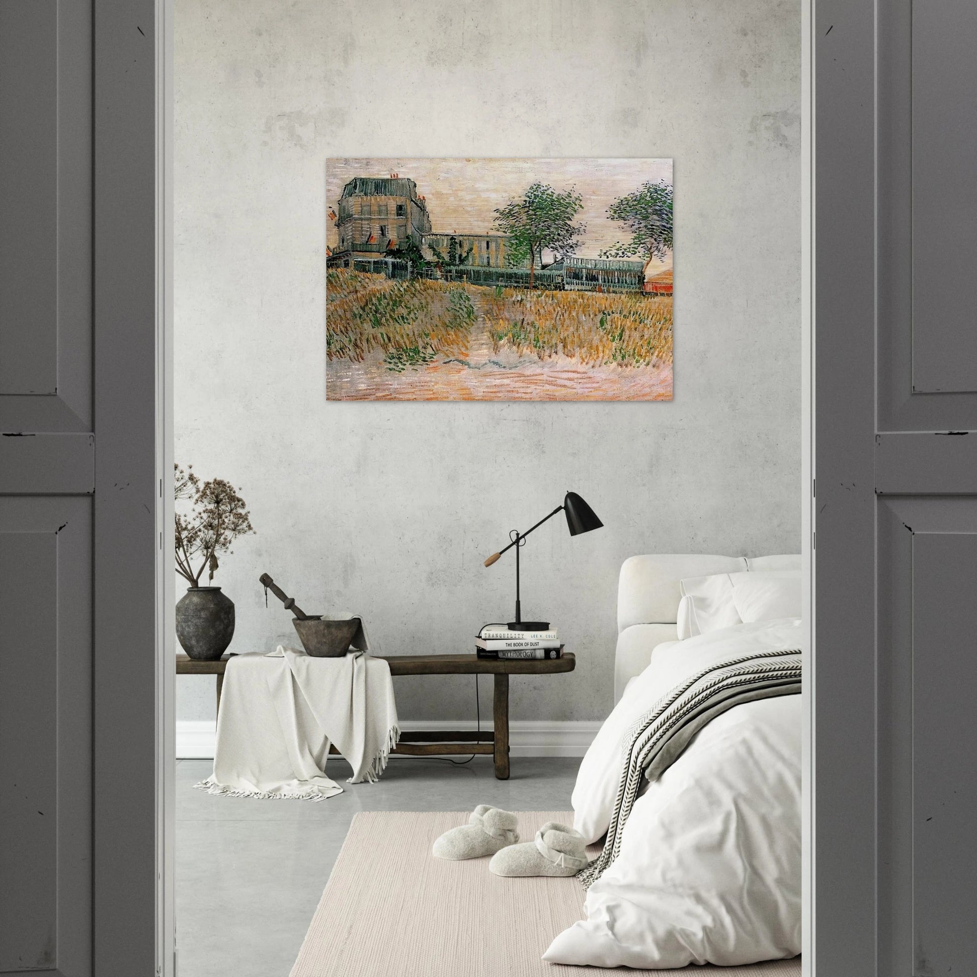 The Restaurant de la Sirene at Asnieres - Vincent van Gogh Brushed Aluminum Print - 70x100 cm / 28x40 inches | Vincent van Gogh Aluminum Print | Vincent van Gogh Prints