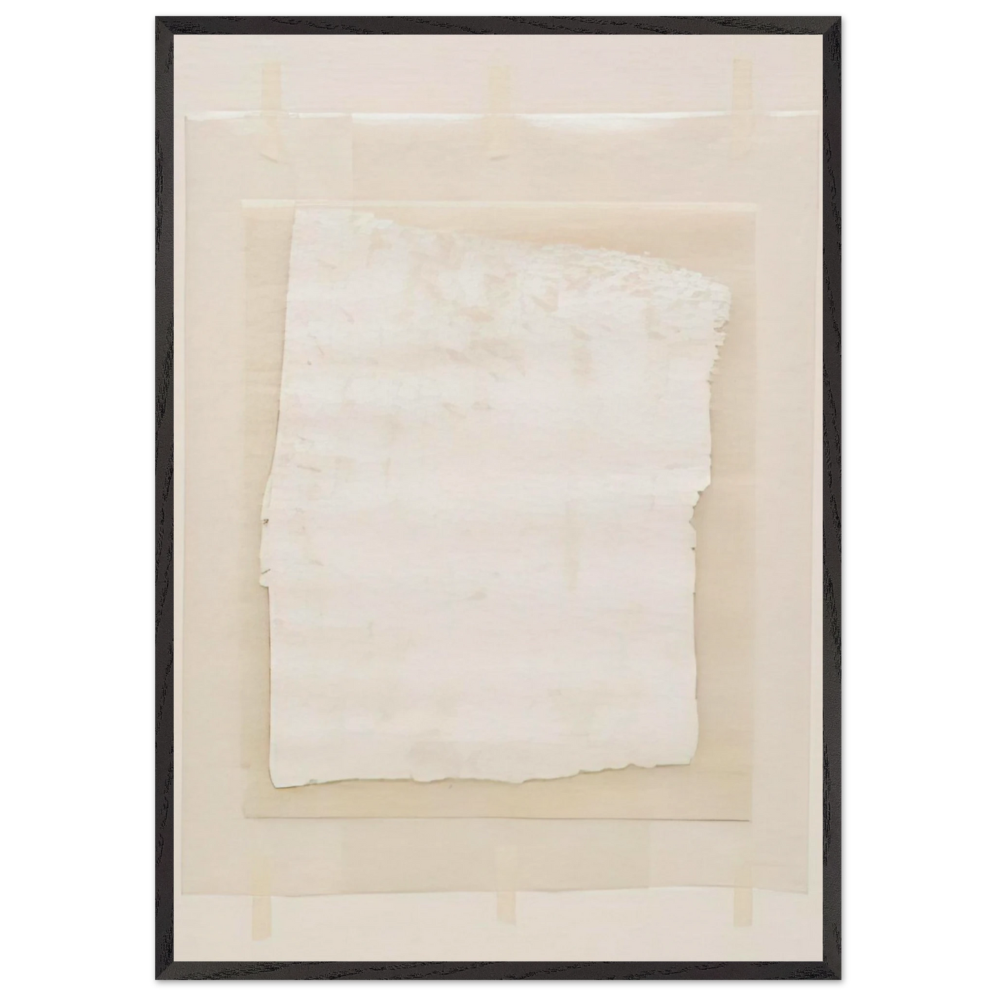 Surface Veil - Robert Ryman Framed Art Print – Black Wooden Frame - Default Title - -Framed Art Print