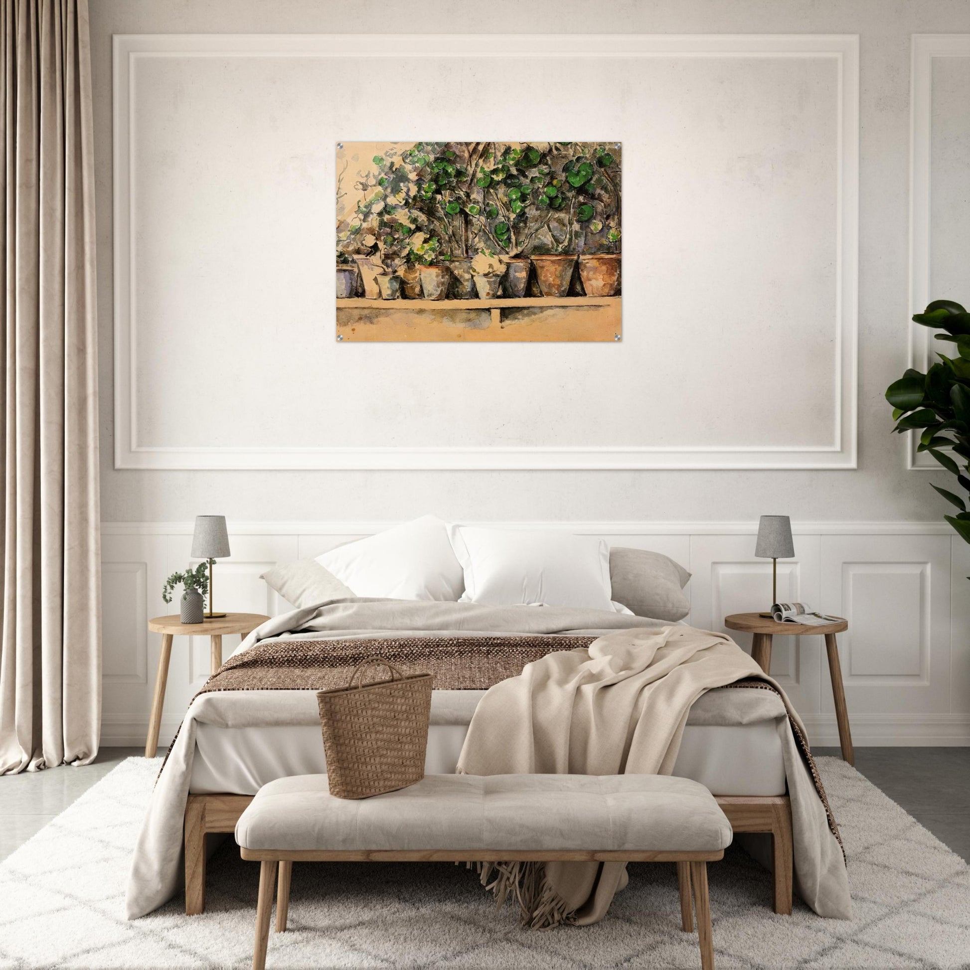 Flower Pots - Paul Cézanne Acrylic Print - 70x100 cm / 28x40″ inches | Paul Cézanne Wall Art | Paul Cézanne Prints