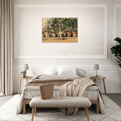 Flower Pots - Paul Cézanne Acrylic Print - 70x100 cm / 28x40″ inches | Paul Cézanne Wall Art | Paul Cézanne Prints