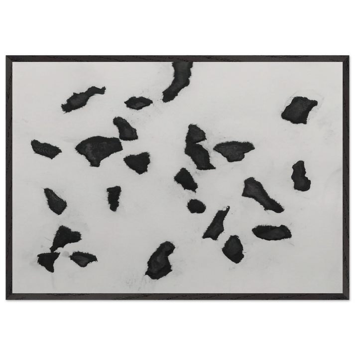 According to the Laws of Chance - Jean Arp 70x100 cm / 28x40 inches Framed Art Print – Black Wooden Frame