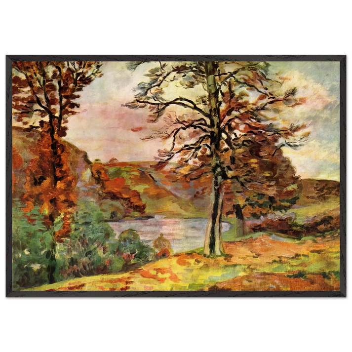 Landscape - 1870 - Armand Guillaumin 70x100 cm / 28x40 inches Framed Art Print – Black Wooden Frame