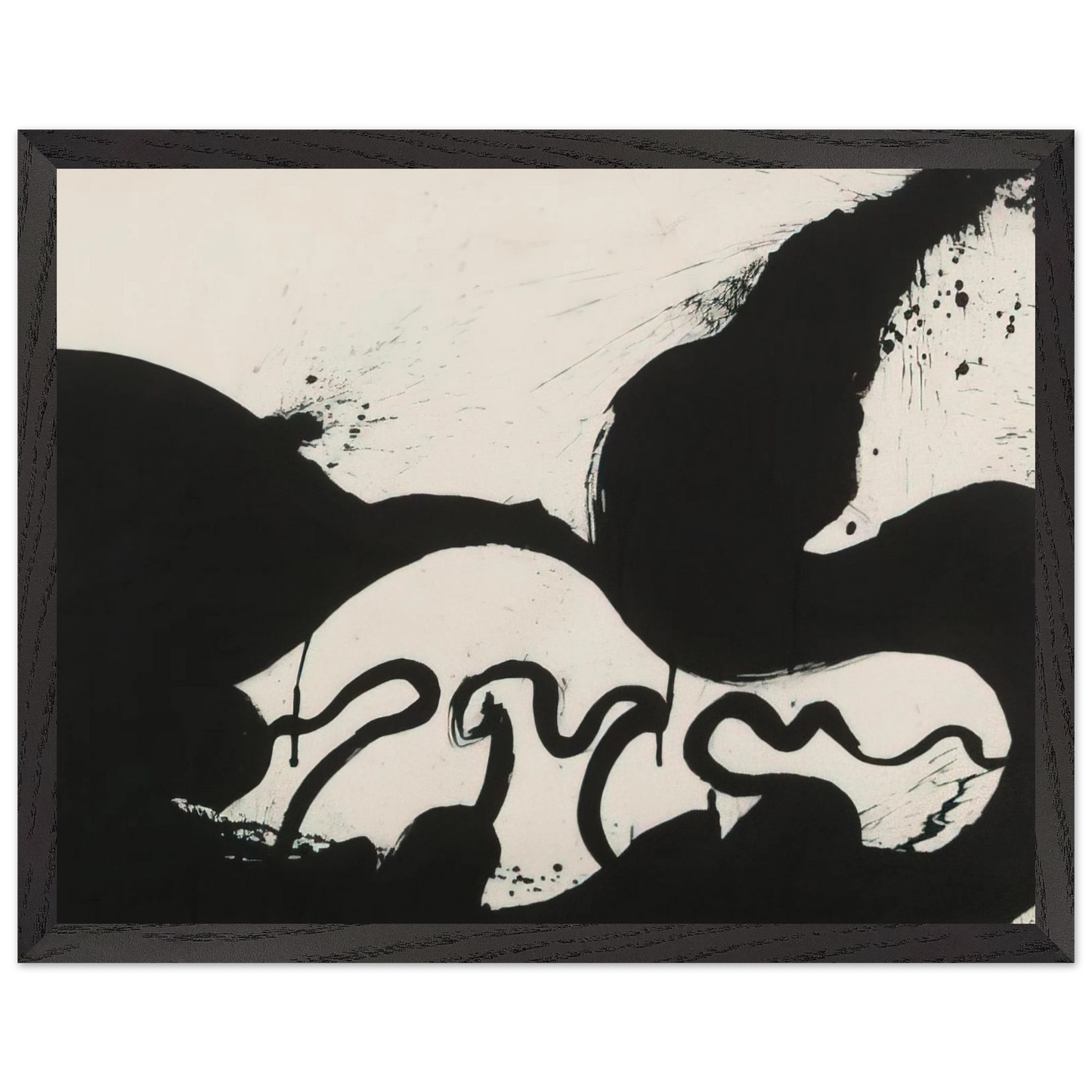 Helen Frankenthaler - Untitled - 1973 Wall art - 45x60 cm / 18x24 inches - Premium Wooden Framed Poster With Fine Art Paper - Wood frame