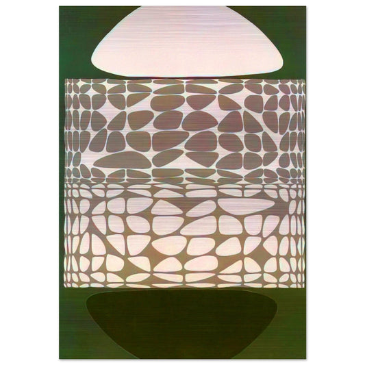 Meandres Belle-Isle - 1951 - Victor Vasarely Brushed Aluminum Print - 70x100 cm / 28x40 inches | Victor Vasarely Aluminum Print | Victor Vasarely Prints