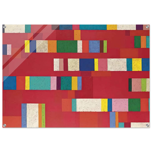 Rosso Perugino - 1979 - Piero Dorazio Acrylic Print - 70x100 cm / 28x40″ inches | Piero Dorazio Wall Art | Piero Dorazio Prints