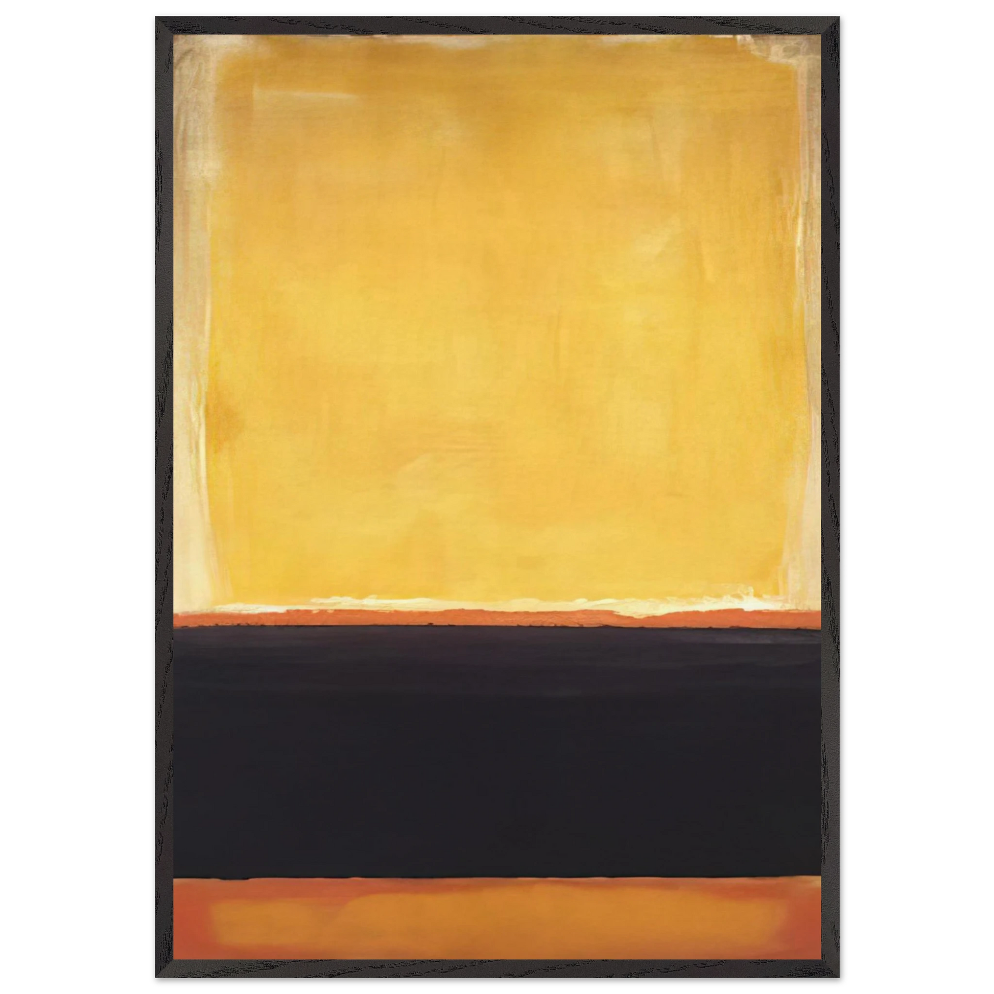 Yellow Charcoal Brown - 1953 - Mark Rothko Framed Art Print – Black Wooden Frame - Default Title - -Framed Art Print