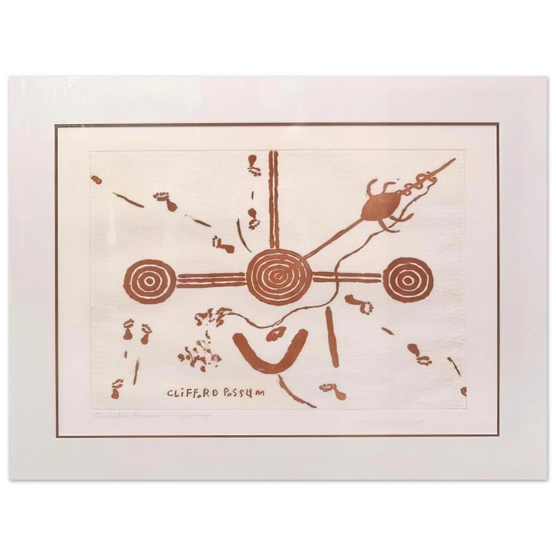 Clifford Possum Tjapaltjarri - Ngarlu, Love Story - 1994 Fine Art Poster - Default Title