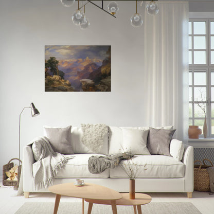 Grand Canyon with Rainbow - Thomas Moran Brushed Aluminum Print - 70x100 cm / 28x40 inches | Thomas Moran Aluminum Print | Thomas Moran Prints