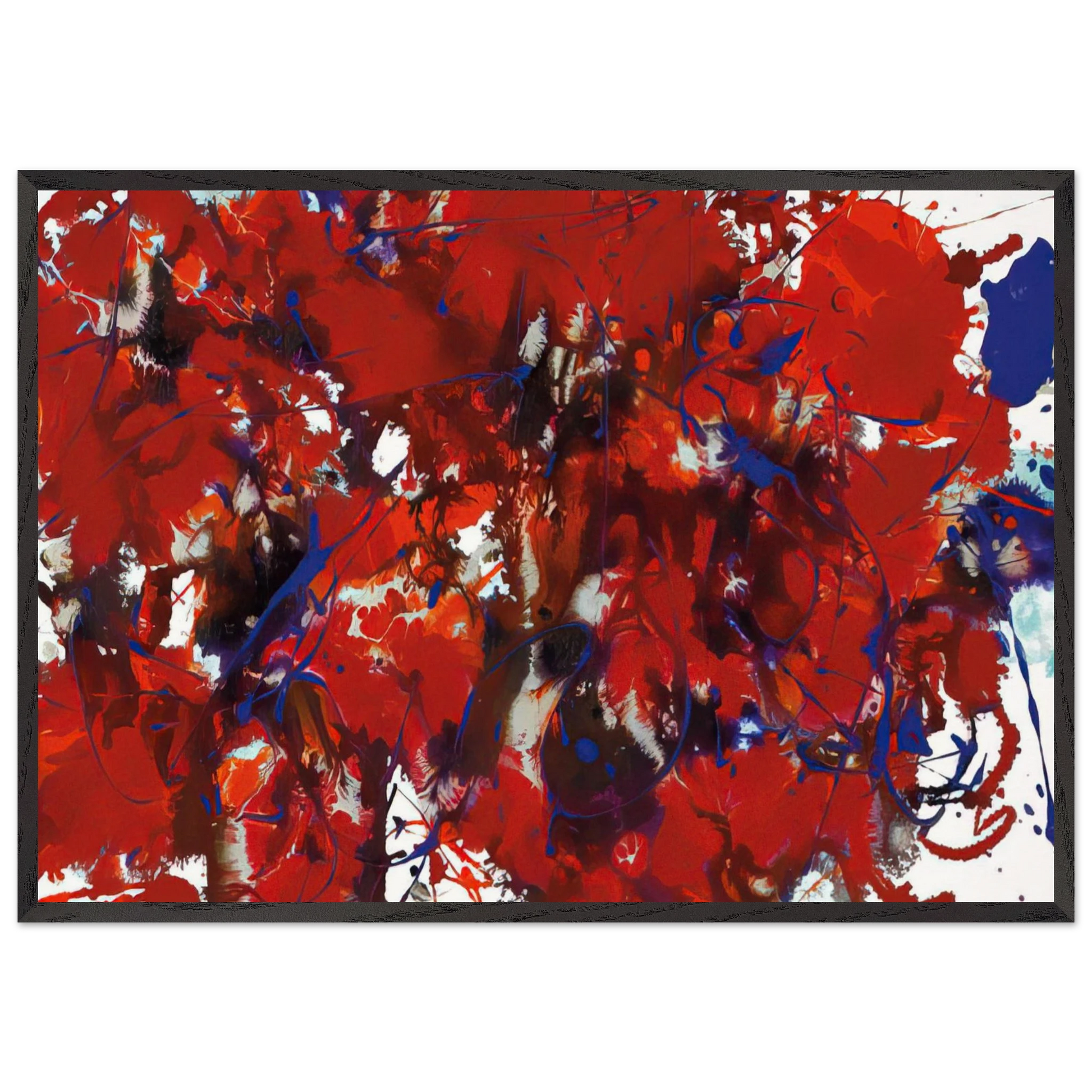 Untitled  SFP94-39  SFF 1714  - Sam Francis Framed Art Print – Black Wooden Frame - Default Title - -Framed Art Print