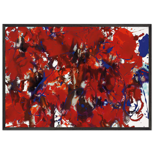 Untitled  SFP94-39  SFF 1714  - Sam Francis Framed Art Print – Black Wooden Frame - Default Title - -Framed Art Print