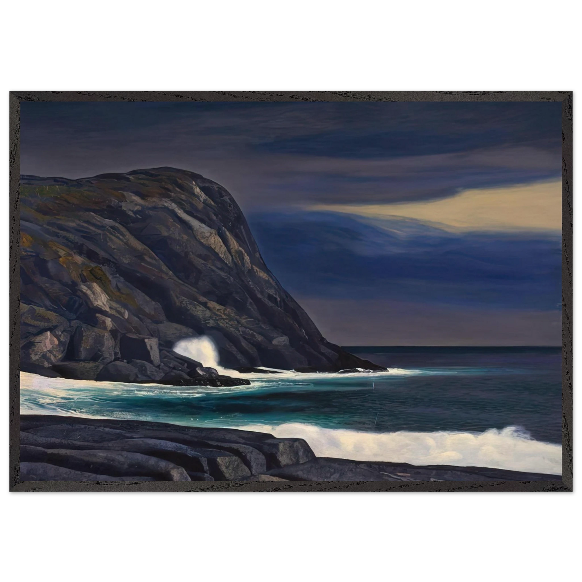 Brewing Storm Monhegan - Rockwell Kent Framed Art Print – Black Wooden Frame - Default Title - -Framed Art Print