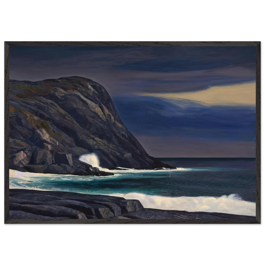 Brewing Storm Monhegan - Rockwell Kent Framed Art Print – Black Wooden Frame - Default Title - -Framed Art Print