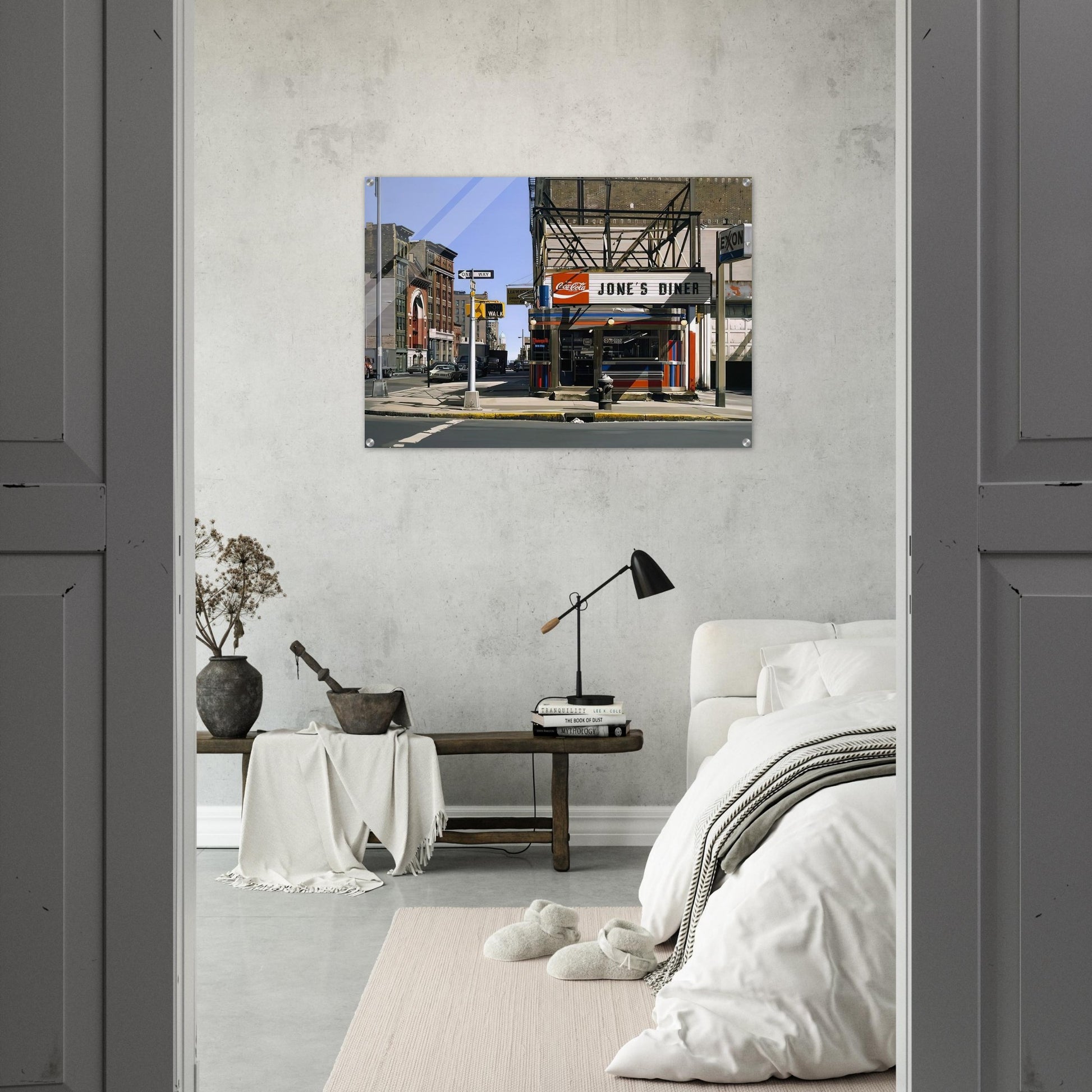 JONES DINER 1979 - Richard Estes Acrylic Print - 70x100 cm / 28x40″ inches | Richard Estes Wall Art | Richard Estes Prints