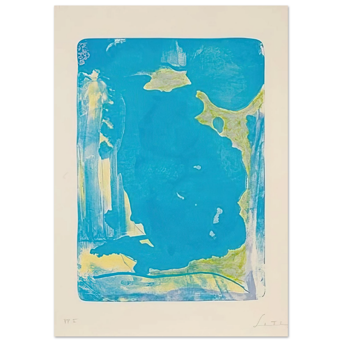 Helen Frankenthaler - Reflections IV - 1995 Wall art - 30x40 cm / 12x16 Inches - Fine Art Poster - -