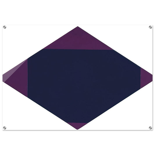 Blau-violettes horizontal-vertikal-quadrat - 1968 - Max Bill Acrylic Print - 70x100 cm / 28x40″ inches