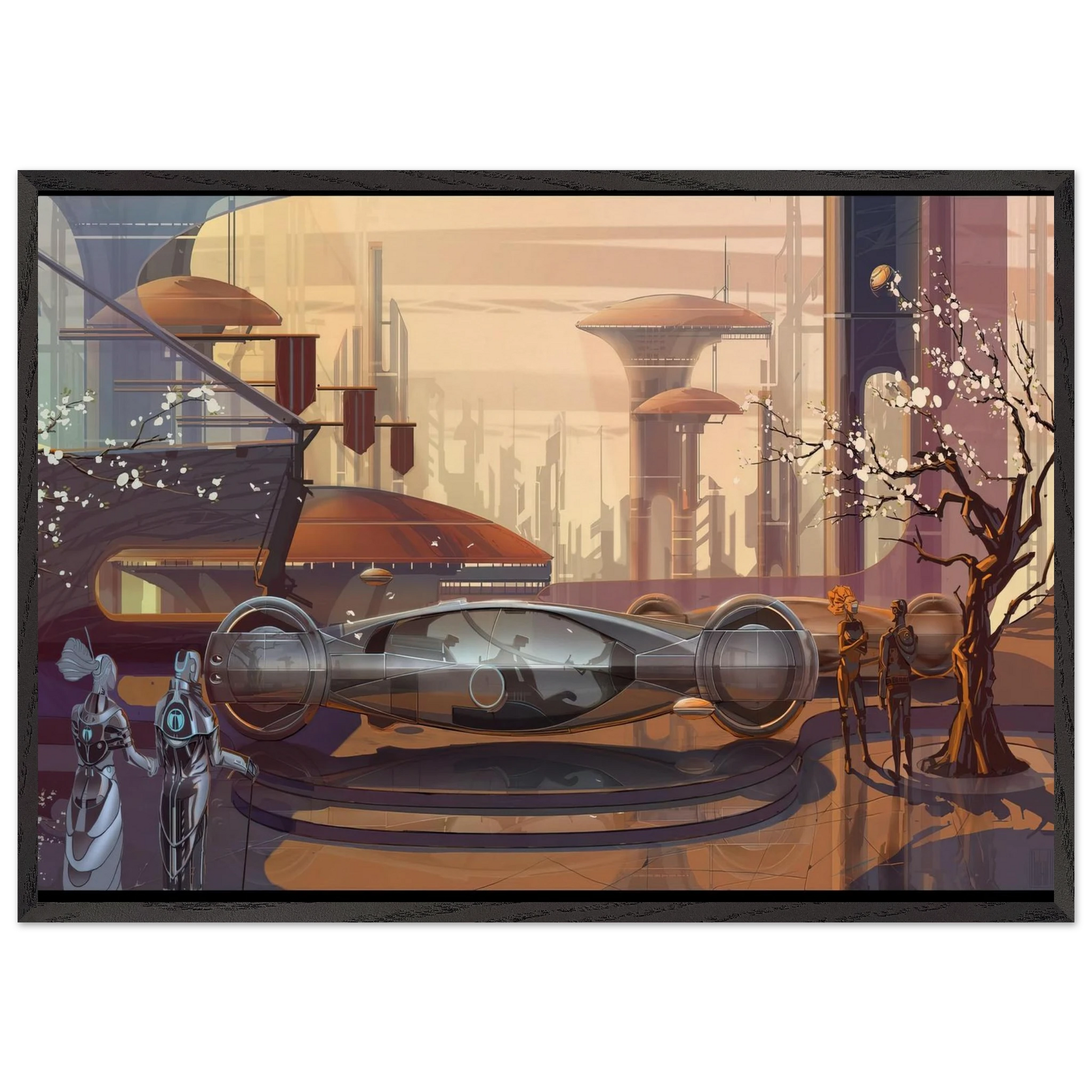 Syd Mead N10 - Syd Mead Framed Art Print – Black Wooden Frame - Default Title - -Framed Art Print