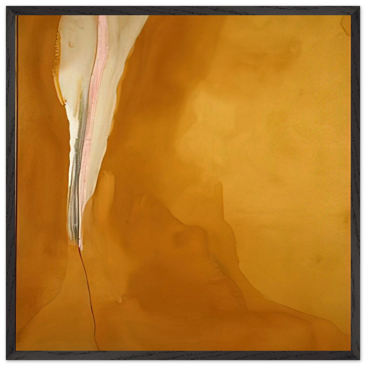 Helen Frankenthaler - Coral Wedge - 1972 Wall art - A1 (59.4 x 84.1  cm) - Premium Wooden Framed Poster With Fine Art Paper - Wood frame