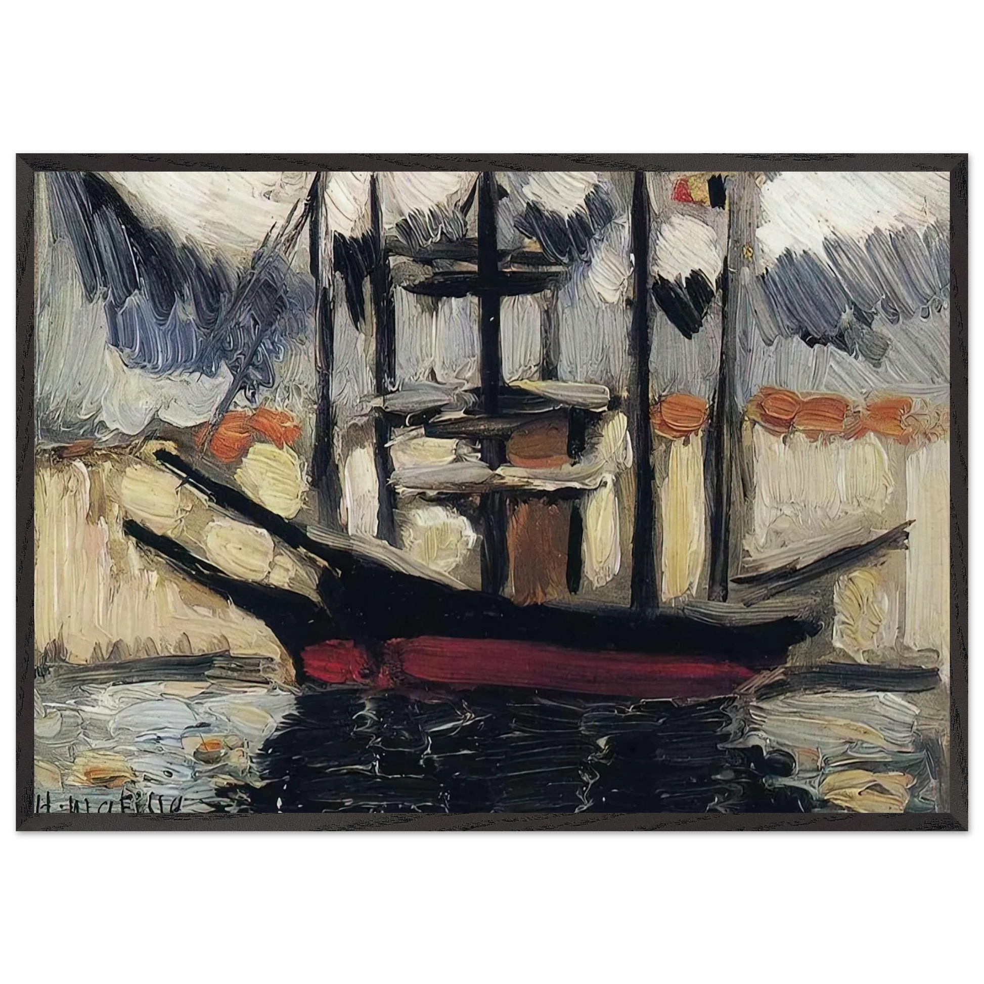 NOT IDENTIFIED 9 - Henri Matisse Framed Art Print – Black Wooden Frame - Default Title - -Framed Art Print