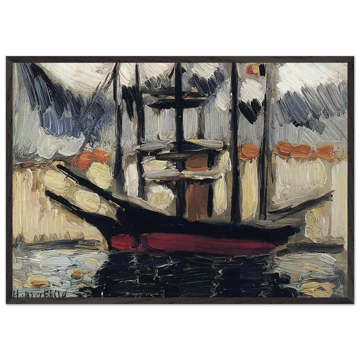 NOT IDENTIFIED 9 - Henri Matisse 70x100 cm / 28x40 inches Framed Art Print – Black Wooden Frame