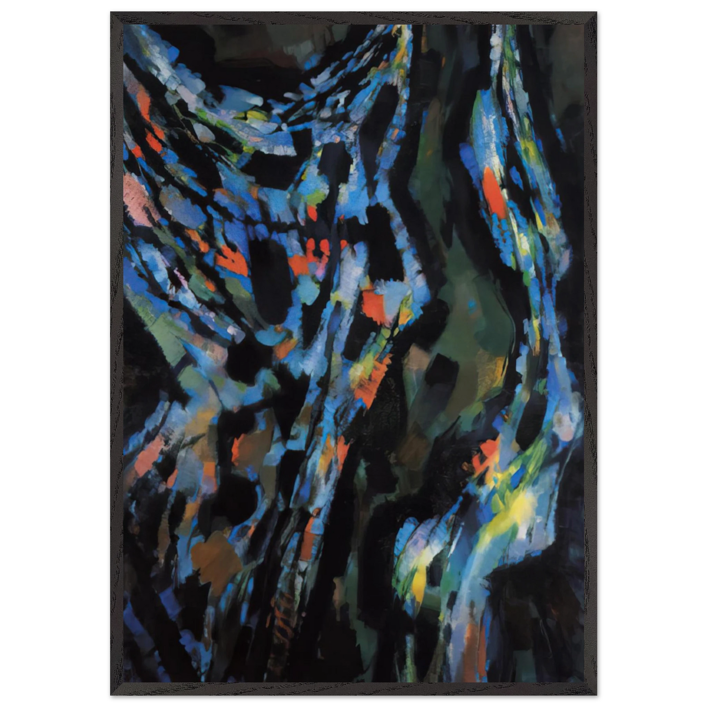 Les Tenebres - 1962 - Alfred Manessier Framed Art Print – Black Wooden Frame - Default Title - -Framed Art Print