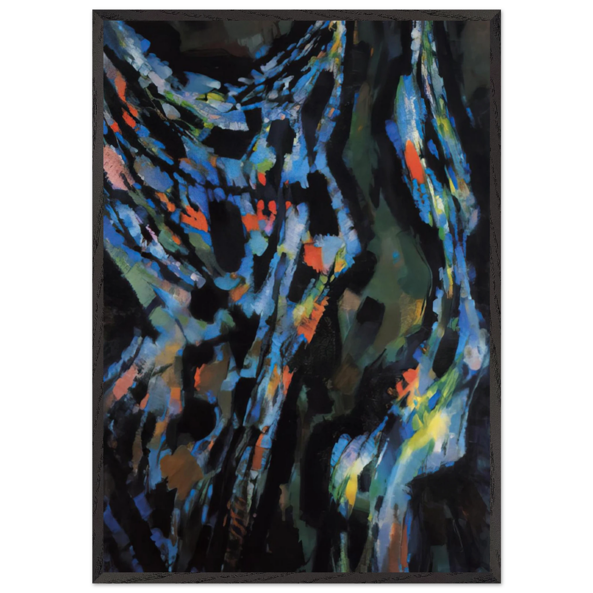 Les Tenebres - 1962 - Alfred Manessier Framed Art Print – Black Wooden Frame - Default Title - -Framed Art Print