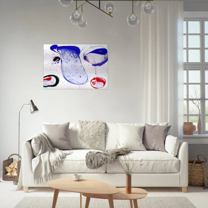 Blue 47 - Sam Francis Brushed Aluminum Print - 70x100 cm / 28x40 inches | Sam Francis Aluminum Print | Sam Francis Prints