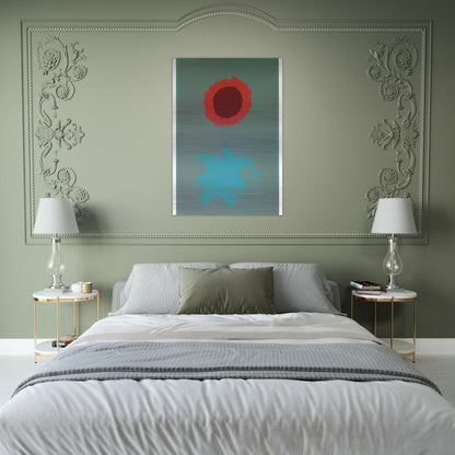 Chrome Green - 1972 - Adolph Gottlieb Brushed Aluminum Print - 70x100 cm / 28x40 inches | Adolph Gottlieb Aluminum Print | Adolph Gottlieb Prints