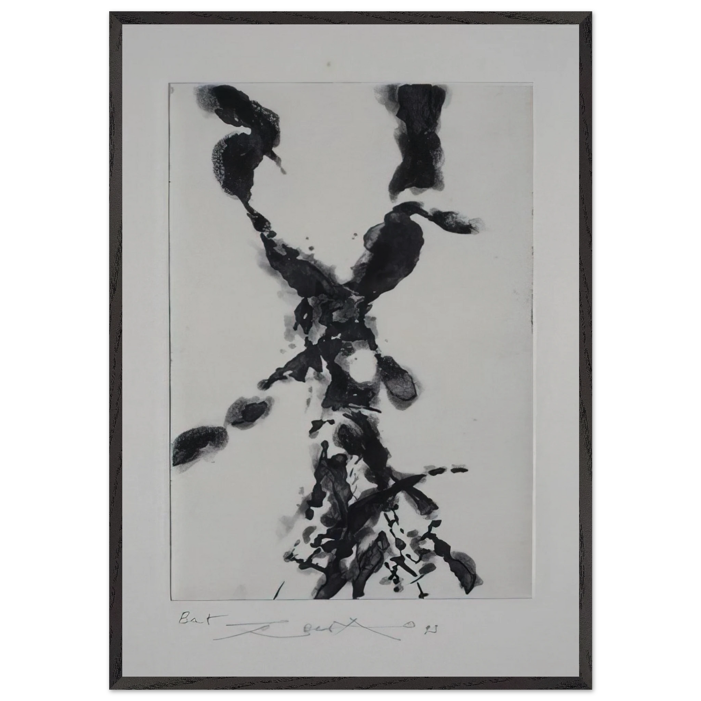 TO STOP THE CRY 1994 - Zao Wou-Ki Framed Art Print – Black Wooden Frame - Default Title - -Framed Art Print