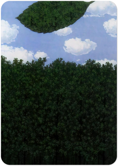 CHORUS OF THE SPHINX 1964 By Rene Magritte Pack of 10 Post Cards | Rene Magritte Post Cards | A6 (10.5 x 14.8 cm) - 4.1 x 5.8 inches