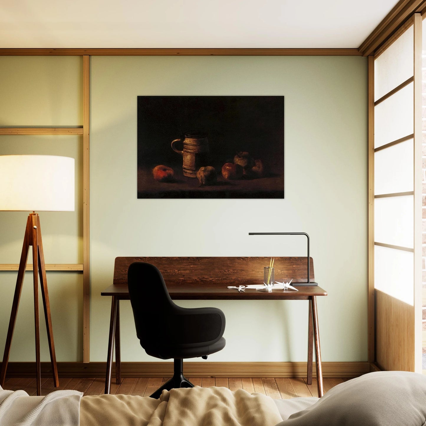 Still Life with Beer Mug and Fruit - Vincent van Gogh Brushed Aluminum Print - 70x100 cm / 28x40 inches | Vincent van Gogh Aluminum Print | Vincent van Gogh Prints