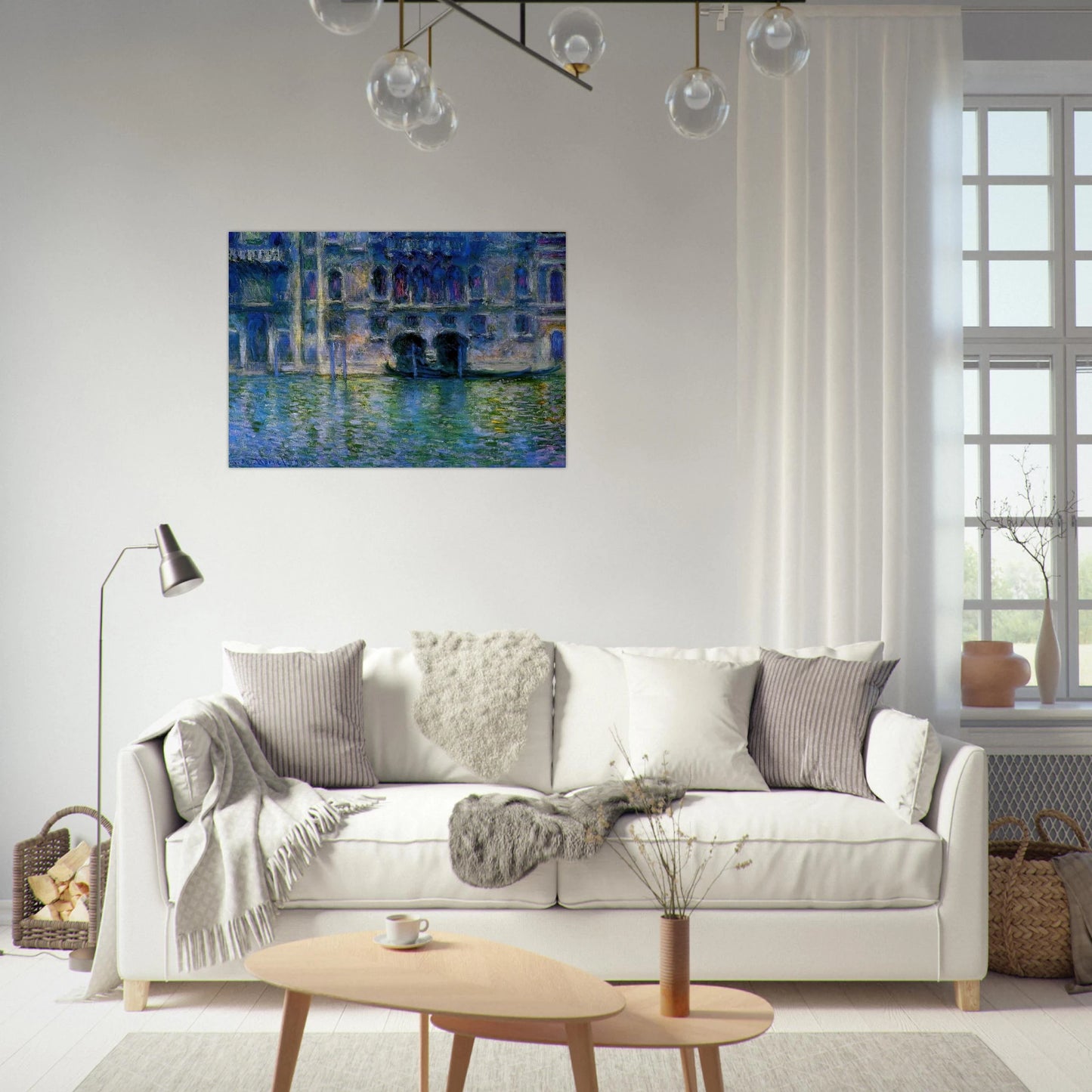 Palazzo da Mula at Venice - claude monet Brushed Aluminum Print - 70x100 cm / 28x40 inches | claude monet Aluminum Print | claude monet Prints