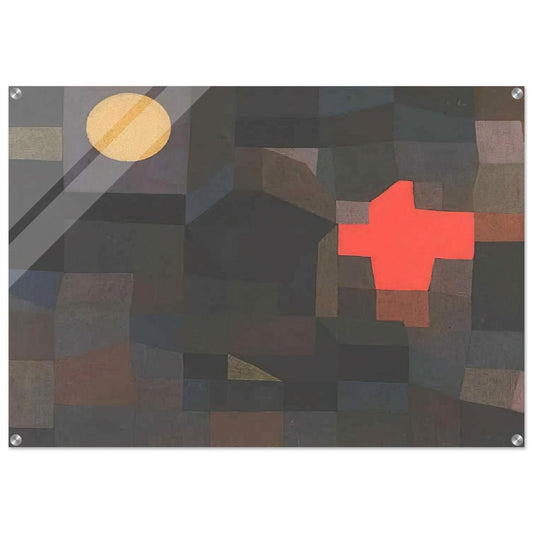 FIRE FULL MOON 1933 - Paul Klee Acrylic Print - 70x100 cm / 28x40″ inches | Paul Klee Wall Art | Paul Klee Prints